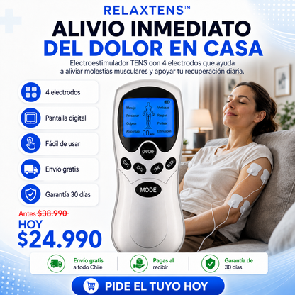 RelaxTens™ Alivio inmediato para el dolor que arrastras todos los días