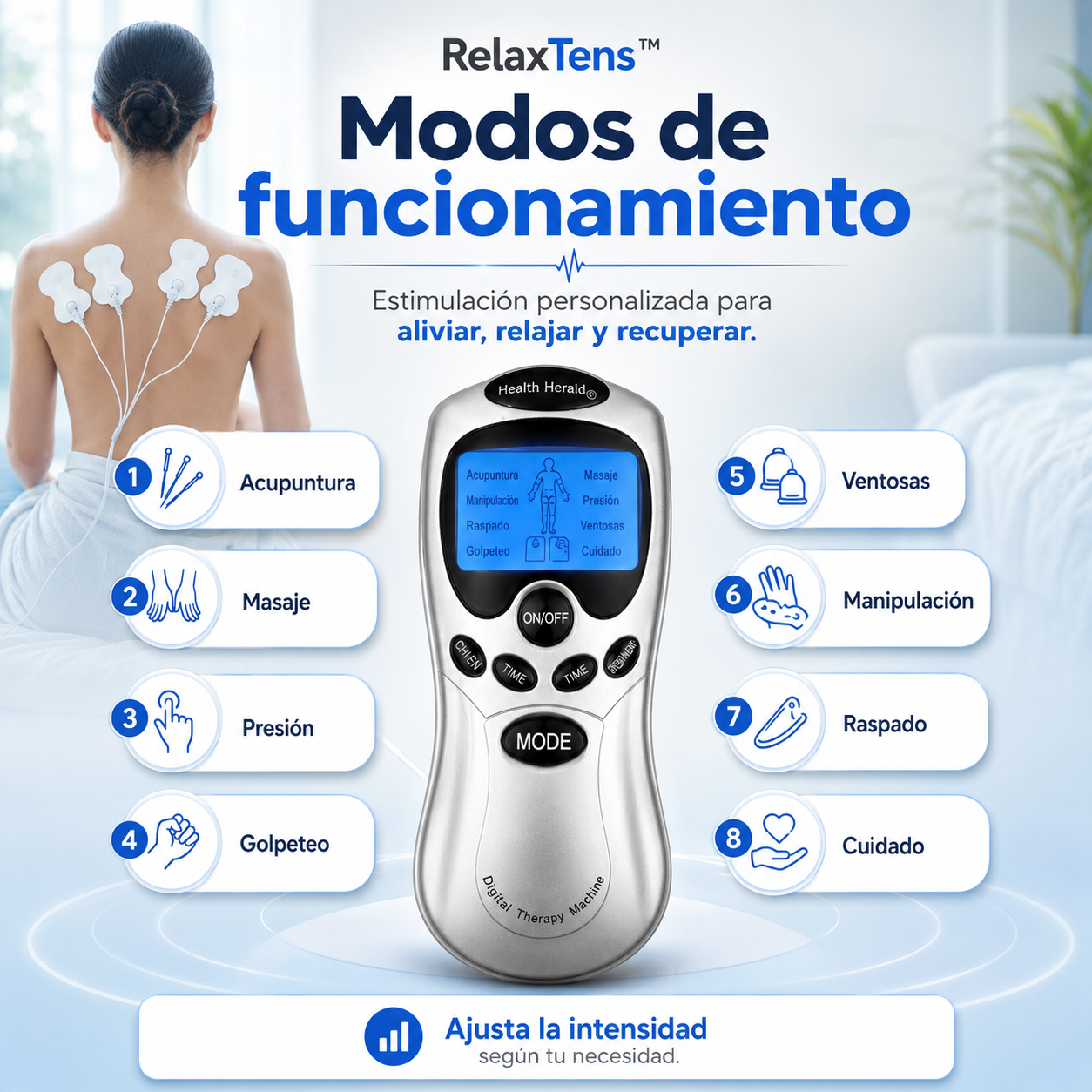 RelaxTens™ Alivio inmediato para el dolor que arrastras todos los días
